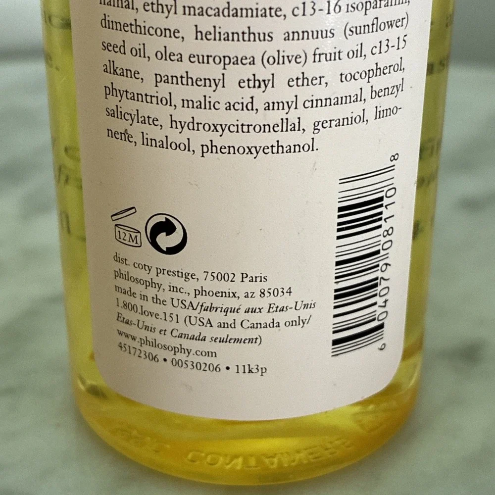 PHILOSOPHY AMAZING GRACE 5.8oz SATIN-FINISH BODY OIL MIST no lid NEW